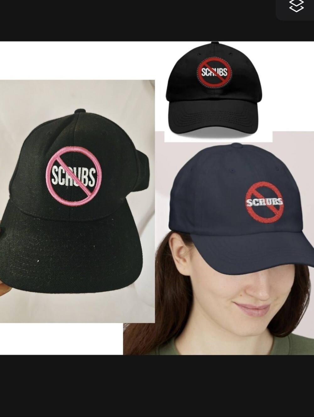 No Scrubs Snap Hat By CIVIL.  NEW. Blk & Pink.